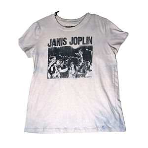 Janis Joplin Shirt Adult Medium Pink Tie Dye Rock Music Concert Tee Lucky Brand